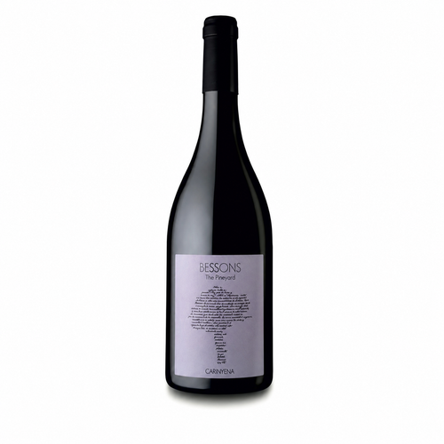 Bessons Wine bottle with a label on a white background