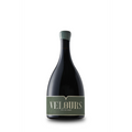 Wine bottle with 'Velours' label on a white background
