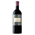 Wine bottle with decorative label on a white background